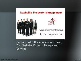 Reasons Why Homeowners Are Going For Nashville Property Management Services