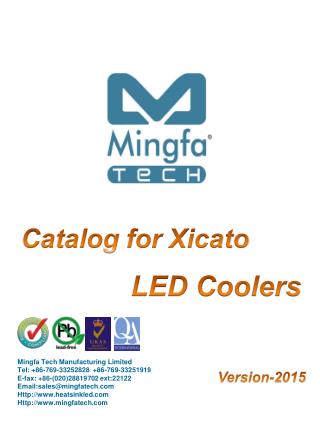 Catalog For Xicato LED Coolers