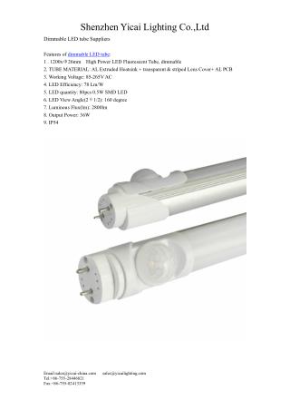 dimmable LED tube Suppliers