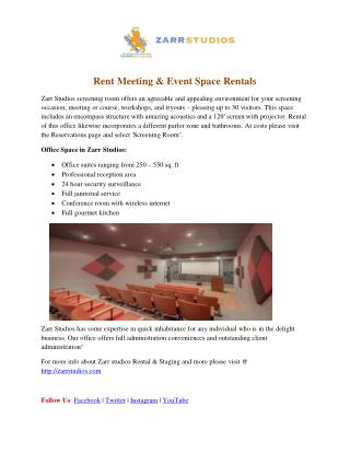 Rent meeting & event space rentals