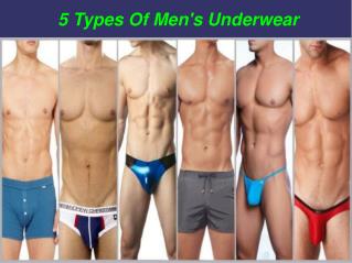 5 types of men's underwear