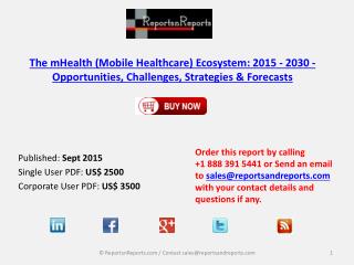 Mobile Healthcare Market (mHealth) Ecosystem: 2015 - 2030 - Opportunities, Challenges, Strategies & Forecasts
