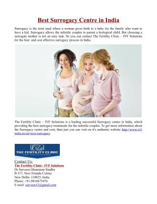 Best Surrogacy Centre in India