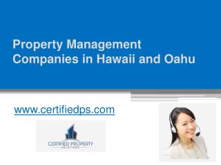 Hawaii Property Management Companies - www.certifiedps.com
