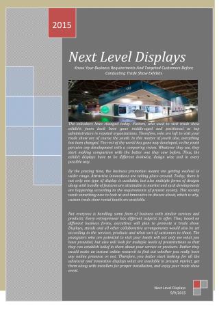 Know Your Business Requirements And Targeted Customers Before Conducting Trade Show Exhibits