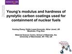 Young s modulus and hardness of pyrolytic carbon coatings used for containment of nuclear fuels