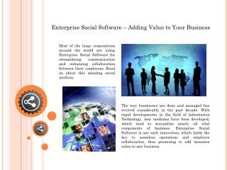 Enterprise Social Software – Adding Value to Your Business