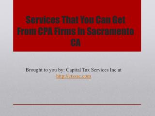 Services That You Can Get From CPA Firms In Sacramento CA