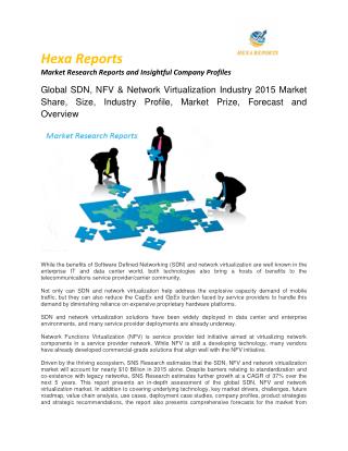 Global SDN, NFV & Network Virtualization Industry 2015 Market Share, Size, Industry Profile, Market Prize, Forecast and