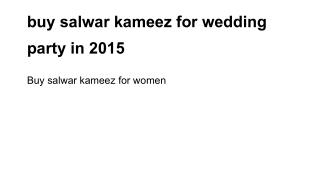 salwar kameez for wedding party in 2015