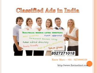 Classified ads in India @8527271018