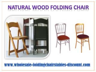 Natural Wood Folding Chair