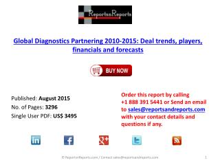 Comprehensive and Detailed Review of Diagnostics Partnering Market Deals 2010 – 2015