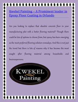 Garage Floor Coating Orlando