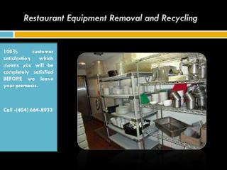 Restaurant Equipment Removal and Recycling