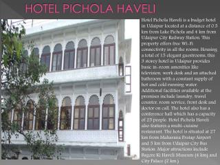 Hotel Pichola Haveli