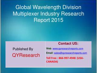 Global Wavelength Division Multiplexer Market 2015 Industry Shares, Research, Analysis, Applications, Development, Growt