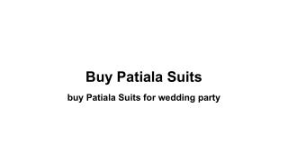 buy Patiala Suits for wedding party in 2015