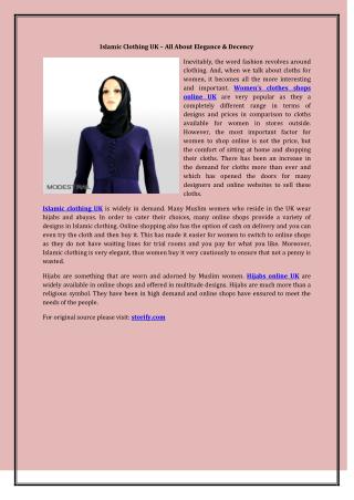 Islamic Clothing UK – All About Elegance & Decency