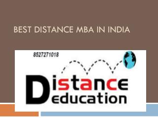 Best Distance MBA in India @8527271018