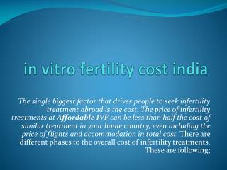 in vitro fertility cost india