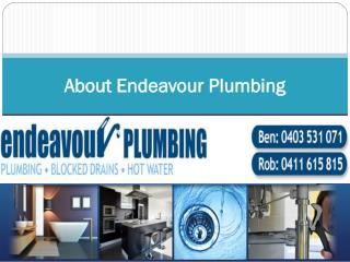 About Endeavour Plumbing