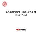 Commercial Production of Citric Acid