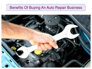Benefits Of Buying An Auto Repair Business