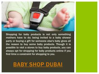 Baby Shops in Dubai