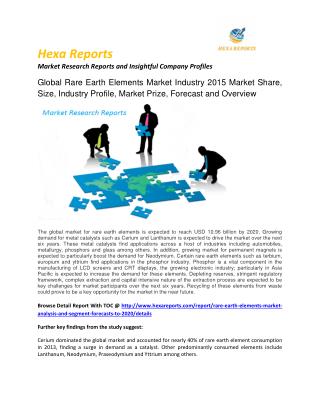 Rare Earth Elements Market Market Analysis, Growth Trends, And Segment Forecasts, 2012 To 2020