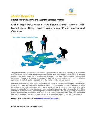 Rigid Polyurethane (PU) Foams Market Analysis, Growth Trends, And Segment Forecasts, 2012 To 2020