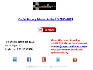 Leading Vendors in US Confectionery Market Analysed in 2015 – 2019 Research Report