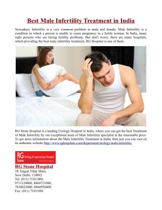 Best Male Infertility Treatment in India