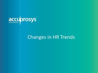 Changes in HR Trends