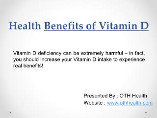 Benefits of Vitamin D