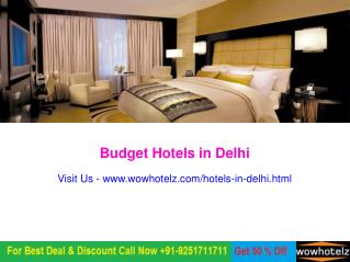Book Budget Hotels in Delhi @1099/-