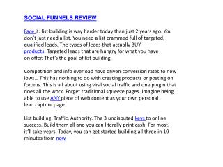 SOCIAL FUNNELS REVIEW