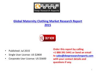 Maternity Clothing Industry Worldwide Strategy and 2020 Forecasts
