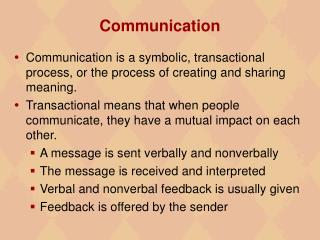 Communication