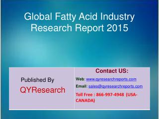 Global Fatty Acid Market 2015 Industry Growth, Overview, Analysis, Share and Trends