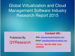 Global Virtualization and Cloud Management Software Industry 2015 Market Shares, Forecasts, Analysis, Applications, Tren