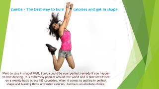 Zumba – The best way to burn calories and get in shape