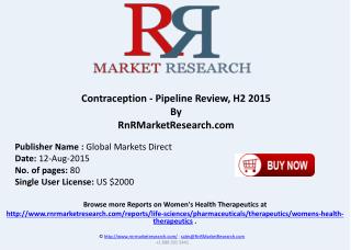 Contraception Pipeline Therapeutics Assessment Review H2 2015