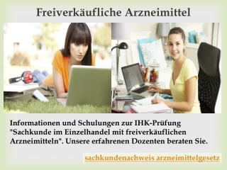 Sachkundenachweis Arzneimittelgesetz