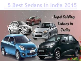 Find the Best Sedan in India 2015