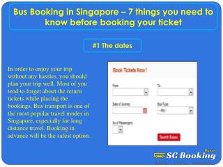 Bus Booking in Singapore – 7 things you need to know before booking your ticket