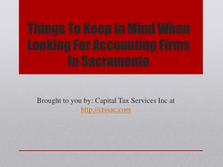 Things To Keep In Mind When Looking For Accounting Firms In Sacramento