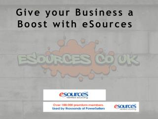 Give your Business a Boost with eSources