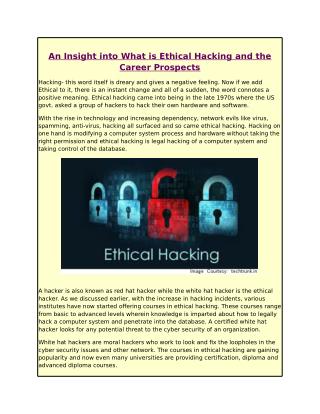 An Insight into What is Ethical Hacking and the Career Prospects