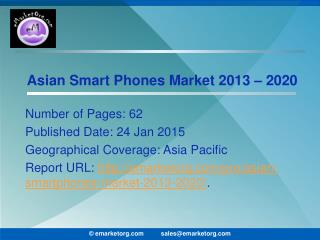 Asian smart phones market competition and prospects to 2020